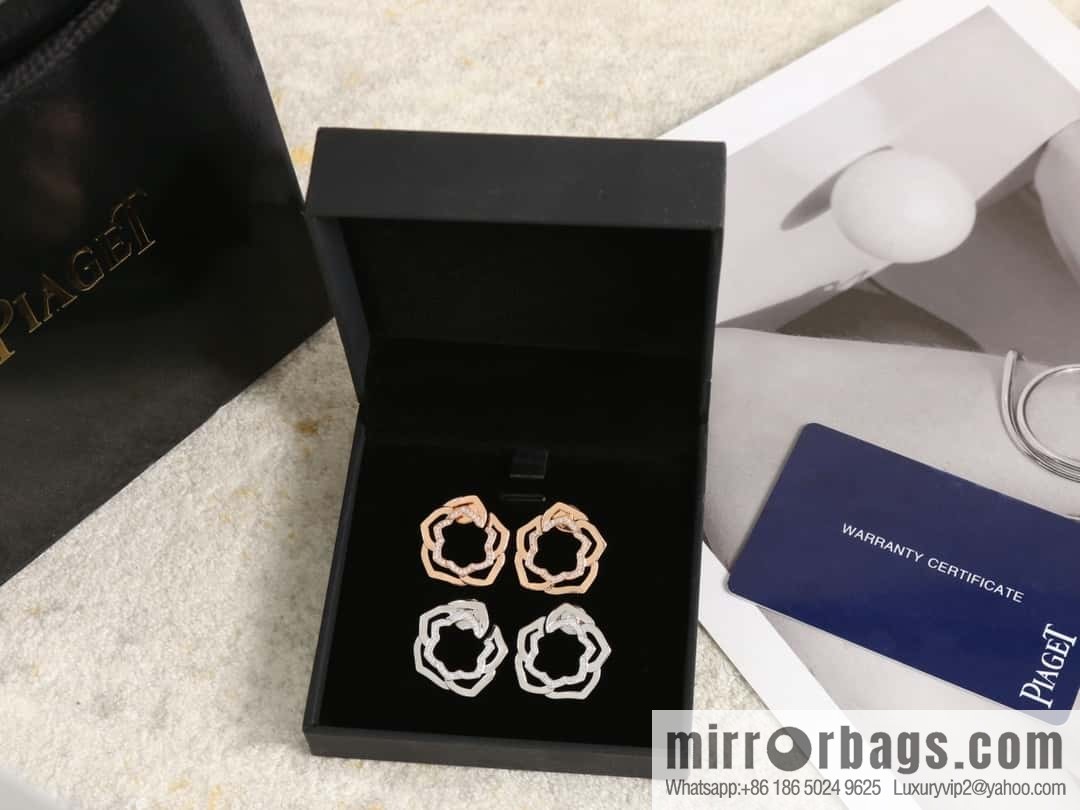 Piaget rose stud earrings