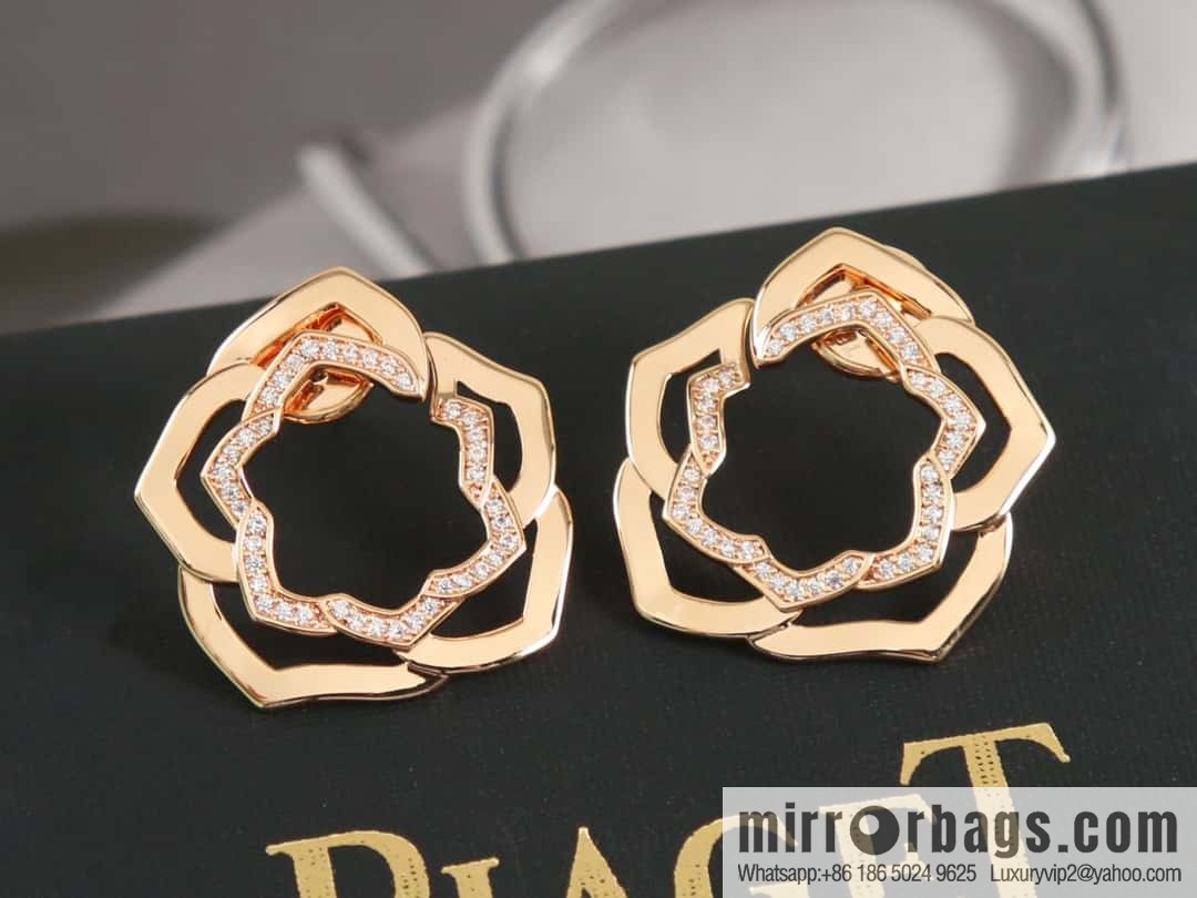 Piaget rose stud earrings