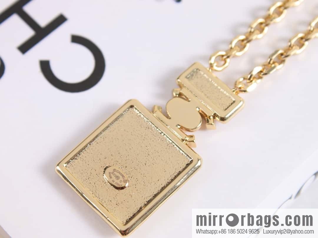 New ☑️ Chanel double c full diamond perfume bottle necklace
