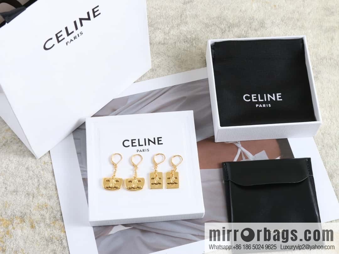 New Celine fringed Arc de Triomphe earrings