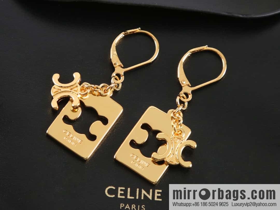 New Celine fringed Arc de Triomphe earrings