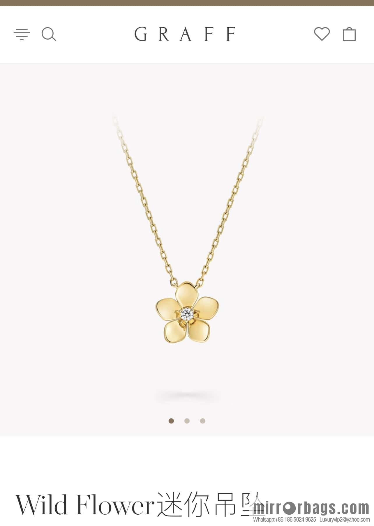GRAFF Glossy flower necklace