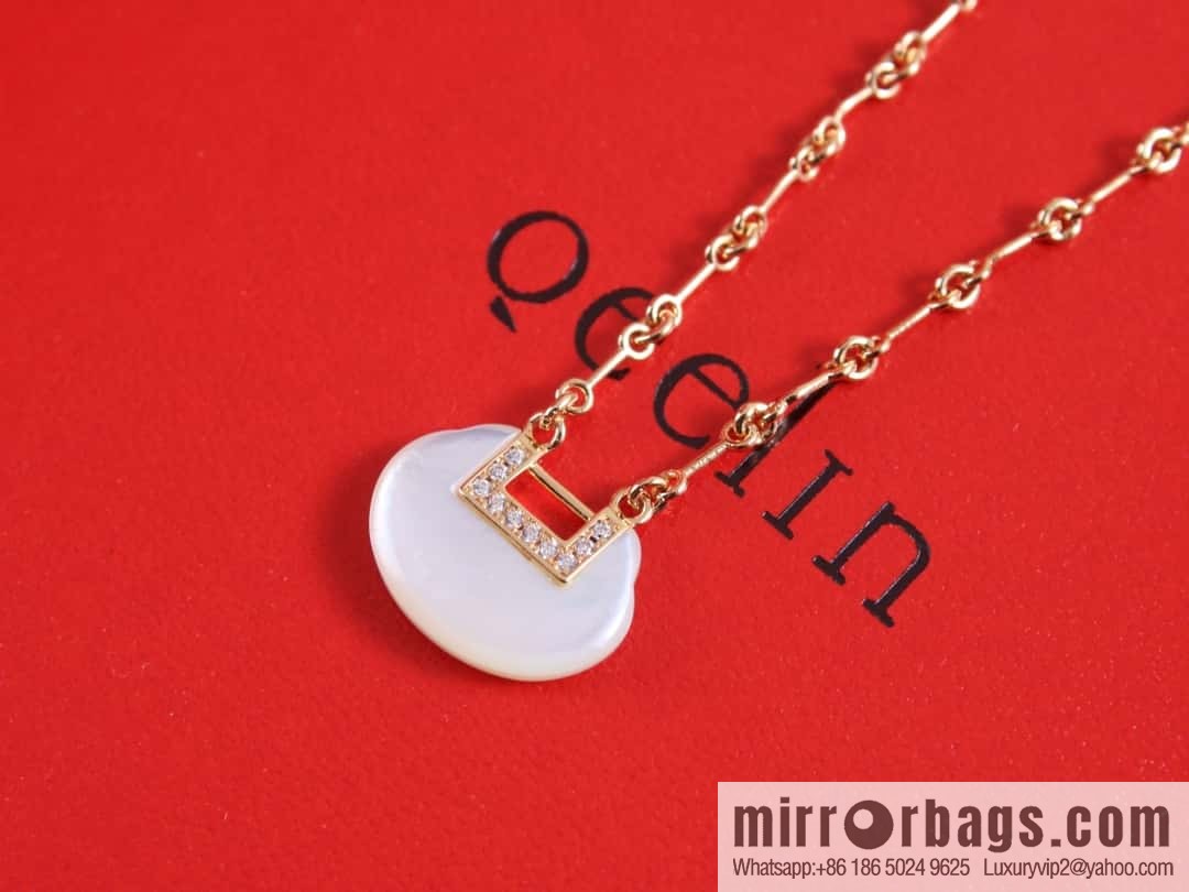 Qeelin, White Fritillary Ruyi Lock Safety Lock bracelet necklace