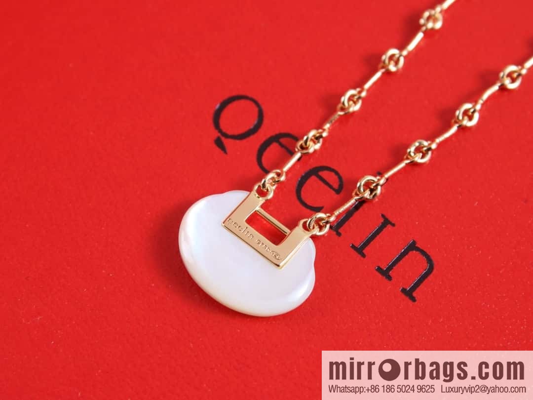 Qeelin, White Fritillary Ruyi Lock Safety Lock bracelet necklace