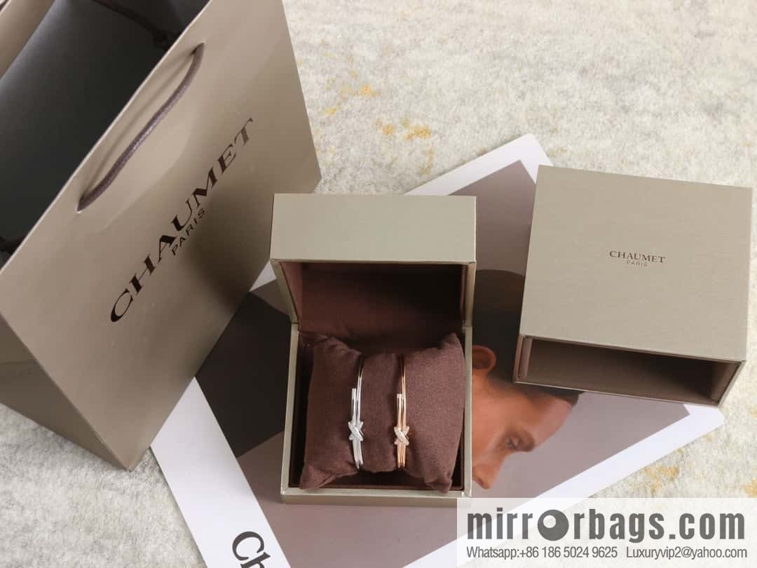 CHAUMET Jeux de Liens Edge Collection • Lifetime Collection • Edge, Full Diamond Cross Bracelet, Bracelet