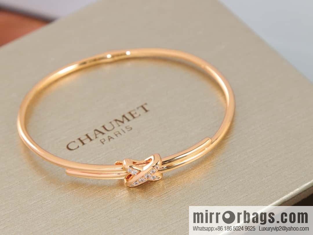 CHAUMET Jeux de Liens Edge Collection • Lifetime Collection • Edge, Full Diamond Cross Bracelet, Bracelet