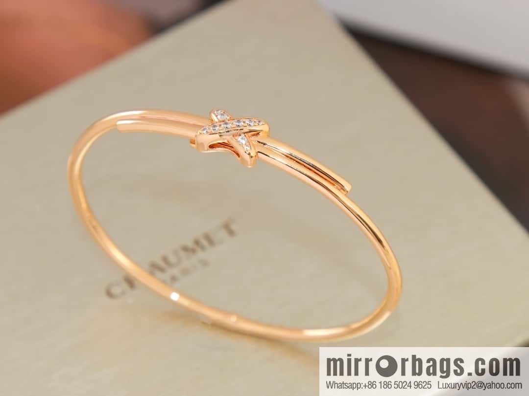 CHAUMET Jeux de Liens Edge Collection • Lifetime Collection • Edge, Full Diamond Cross Bracelet, Bracelet