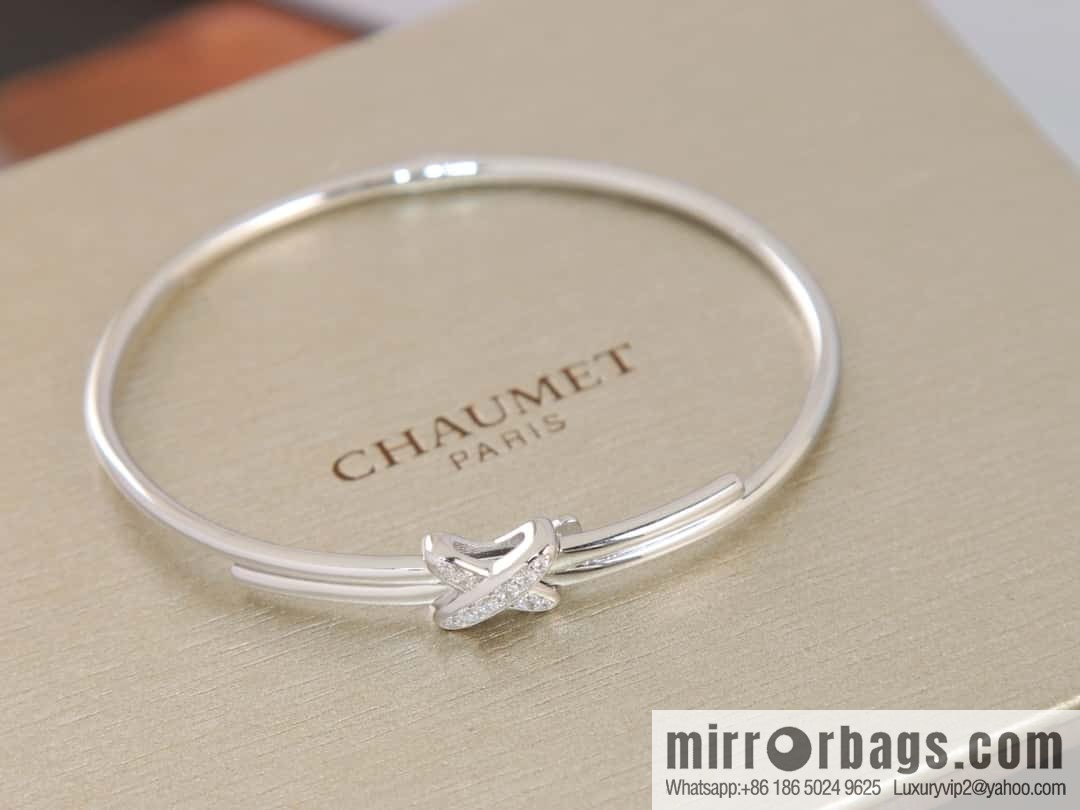 CHAUMET Jeux de Liens Edge Collection • Lifetime Collection • Edge, Full Diamond Cross Bracelet, Bracelet