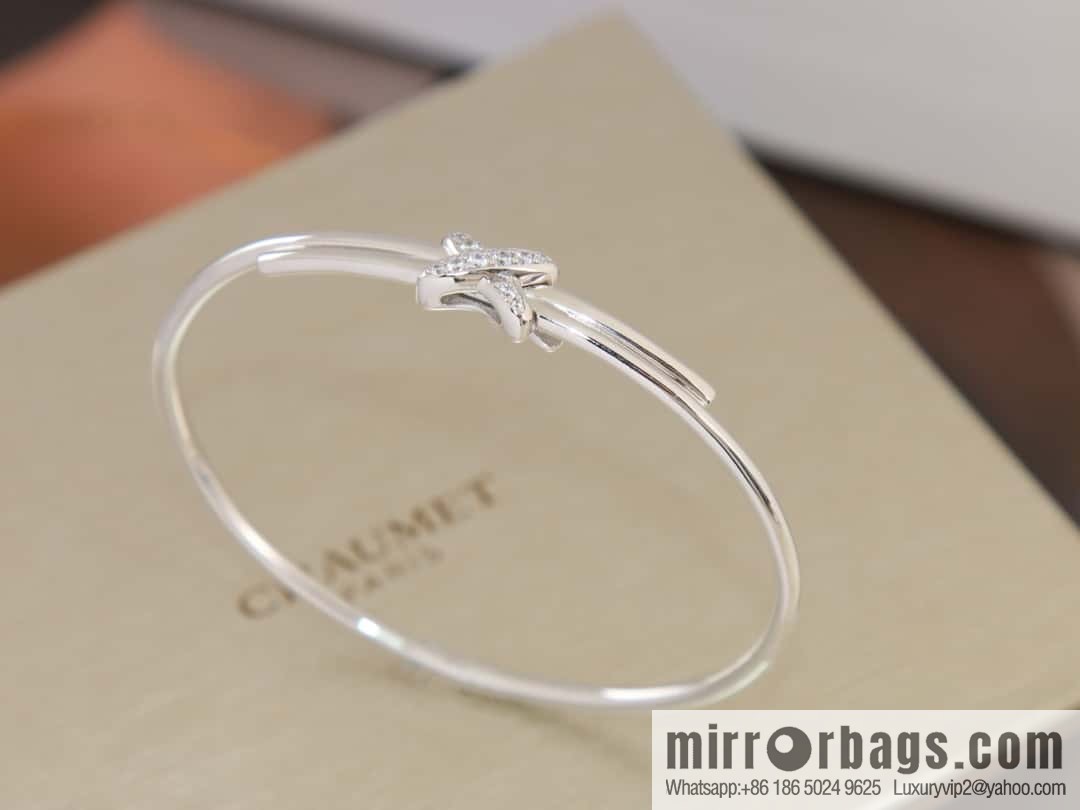 CHAUMET Jeux de Liens Edge Collection • Lifetime Collection • Edge, Full Diamond Cross Bracelet, Bracelet