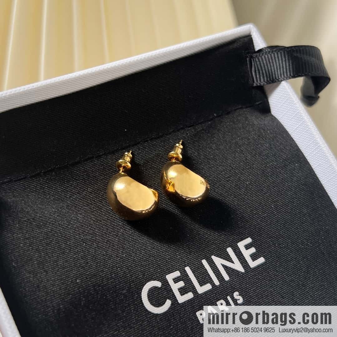New ☑️ Celine gold drop stud earrings