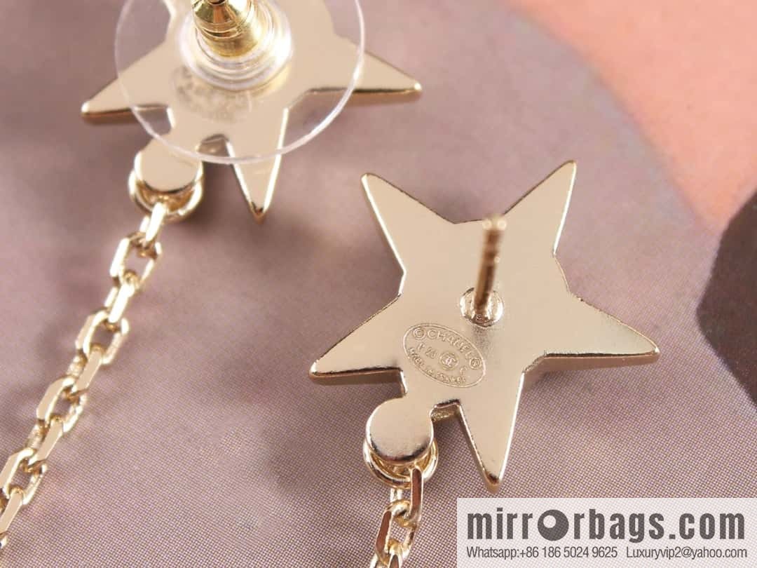 New ☑️ Chanel c2 pentagram full diamond double c stud earrings