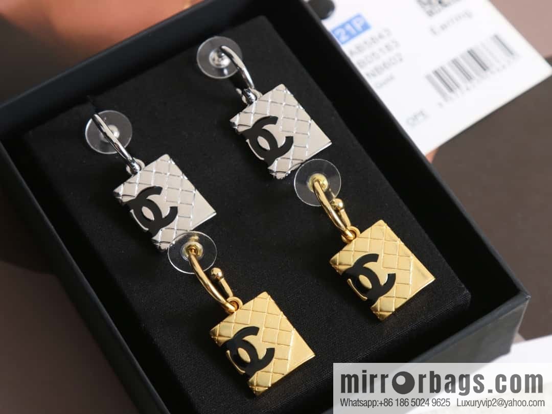 New ☑️ Chanel medieval series c2 diamond double c stud earrings