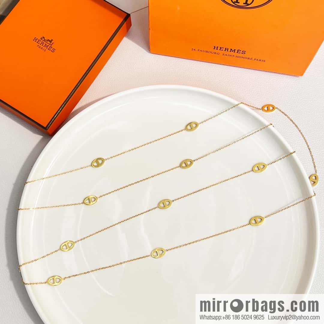 New ☑️ Hermès HERMES pig nose long necklace
