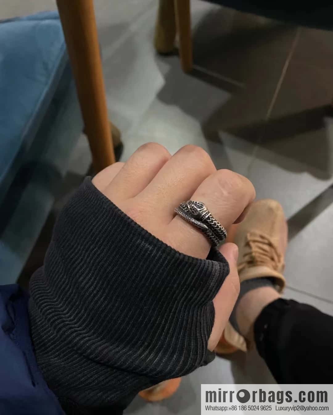 New Gucci gucci snake head ring