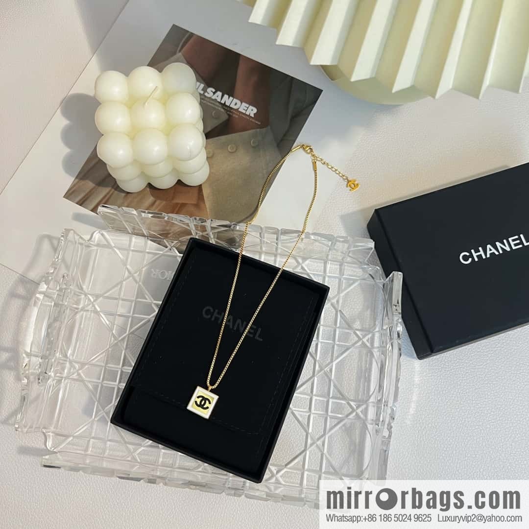 New ☑️ Chanel square double c necklace