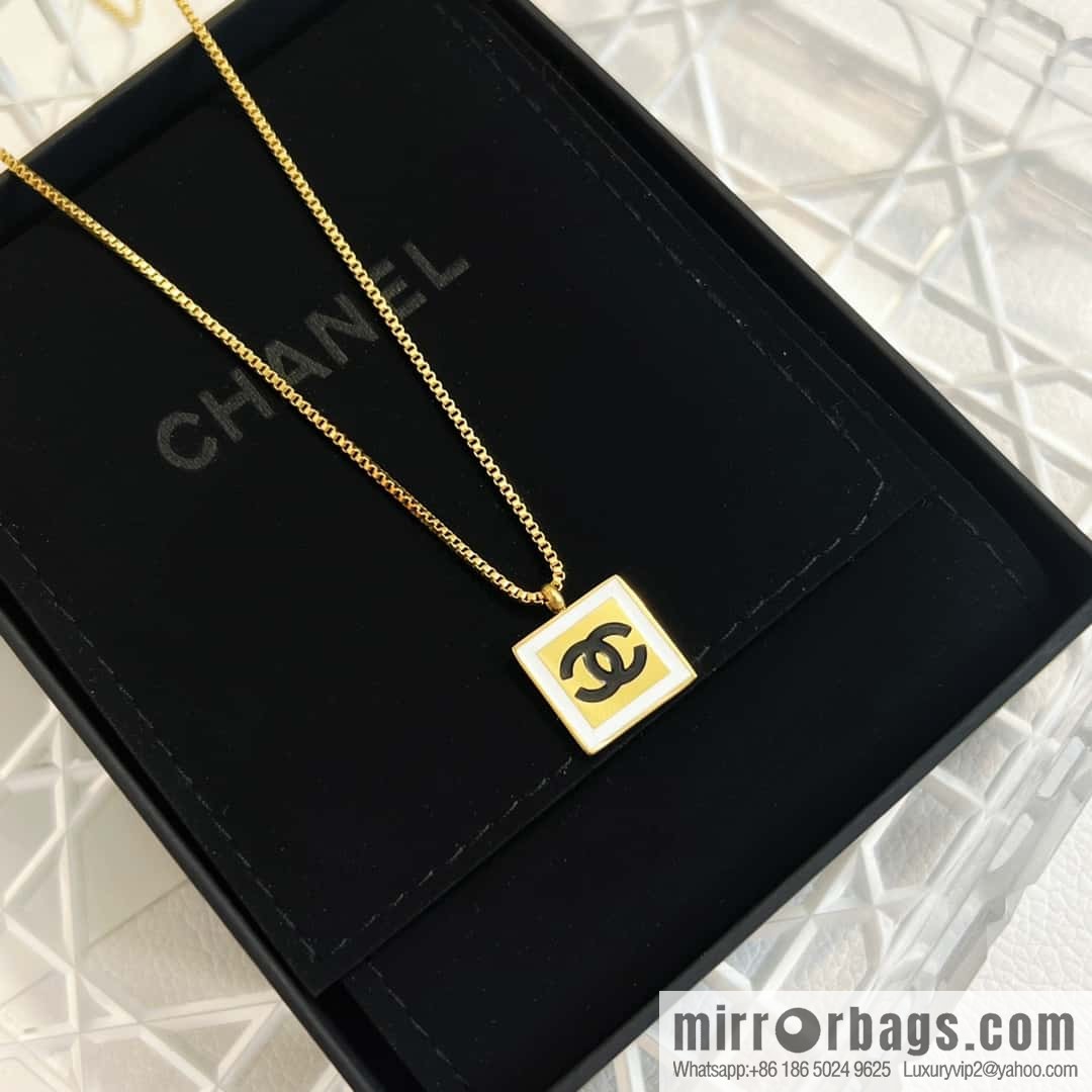 New ☑️ Chanel square double c necklace