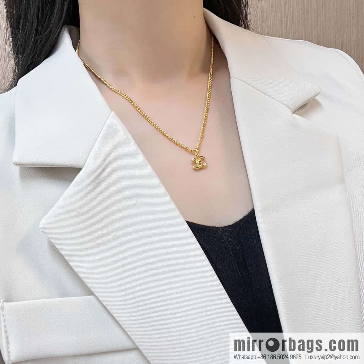 New ☑️ Chanel medieval series gold double c necklace