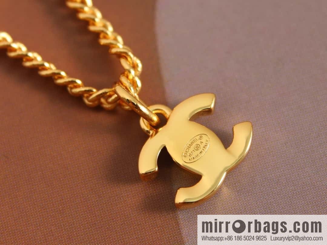 New ☑️ Chanel medieval series gold double c necklace