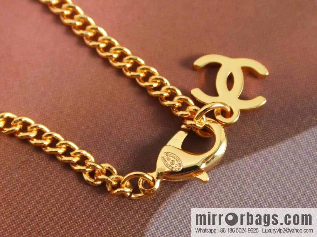 New ☑️ Chanel medieval series gold double c necklace
