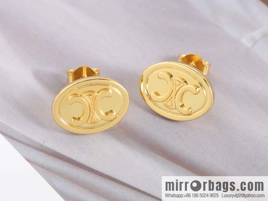 New ☑️ Celine Oval Arc de Triomphe earrings