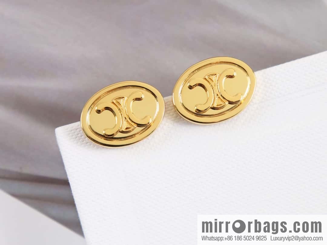 New ☑️ Celine Oval Arc de Triomphe earrings