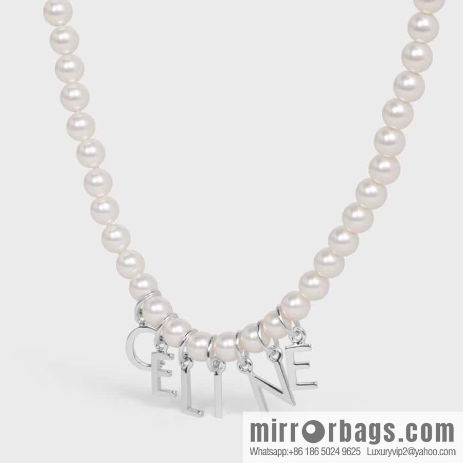 New ☑️ Celine tassel letter pearl necklace