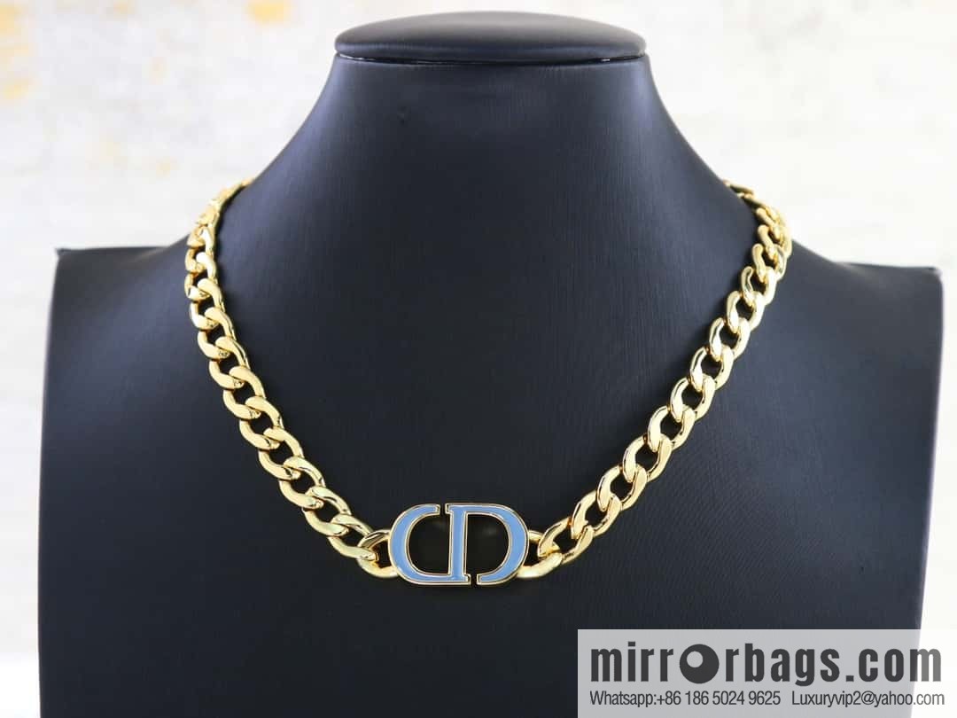 New ☑️ Dior enamel CD necklace
