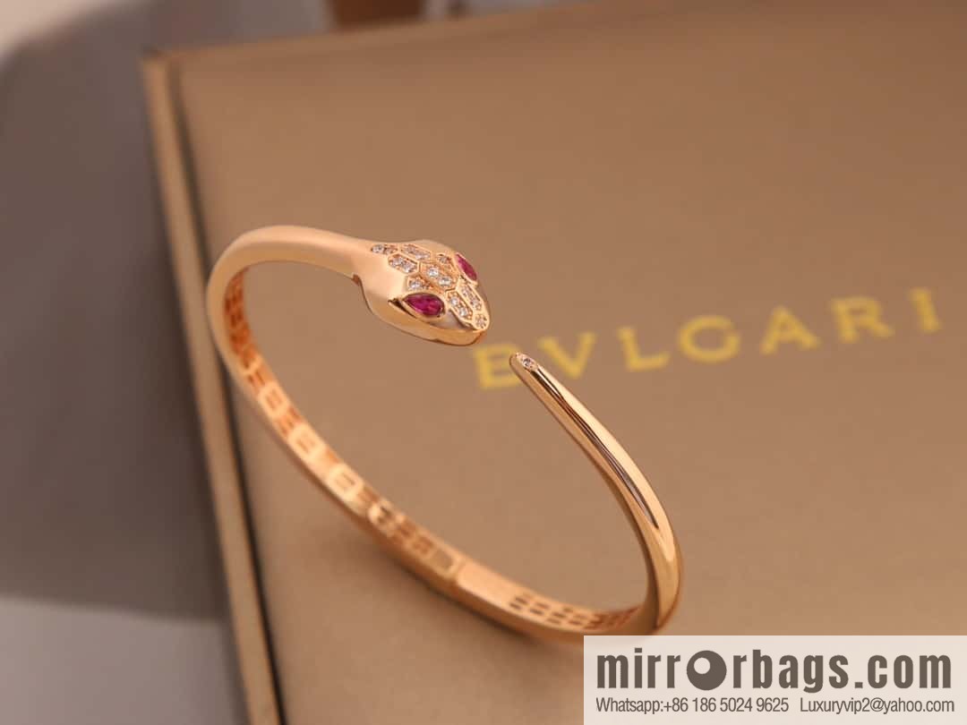 Bulgari BVLGARI Latest Collection Serpenti Malachite, Ruby Snake, Snake Bracelet