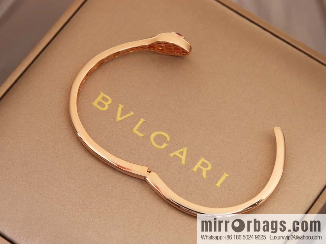 Bulgari BVLGARI Latest Collection Serpenti Malachite, Ruby Snake, Snake Bracelet