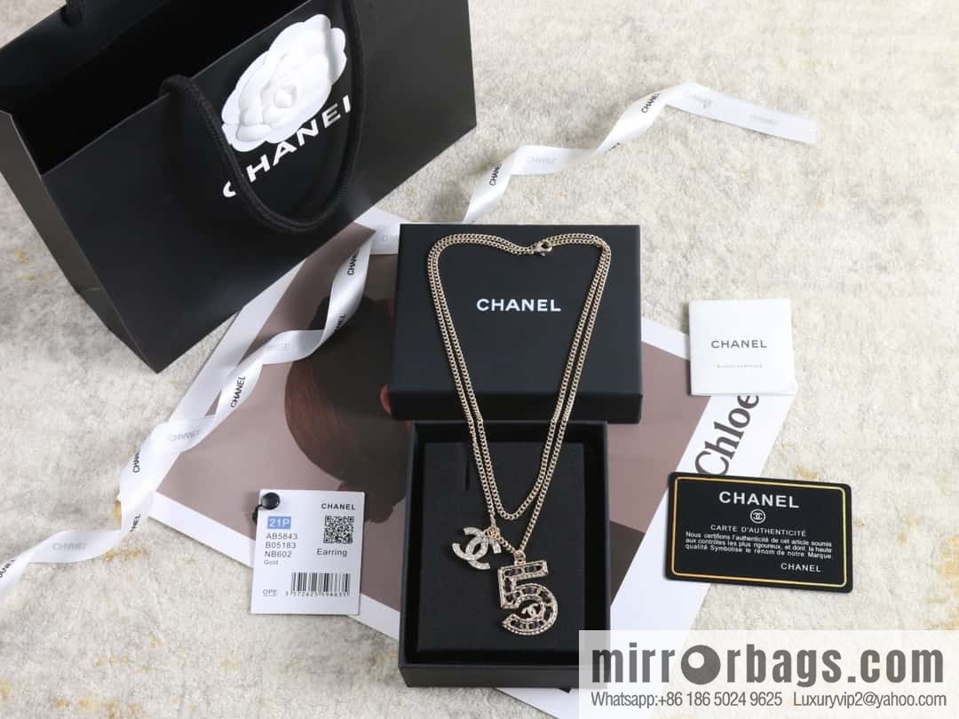 New ☑️ Chanel double c5 character black leather rope long necklace