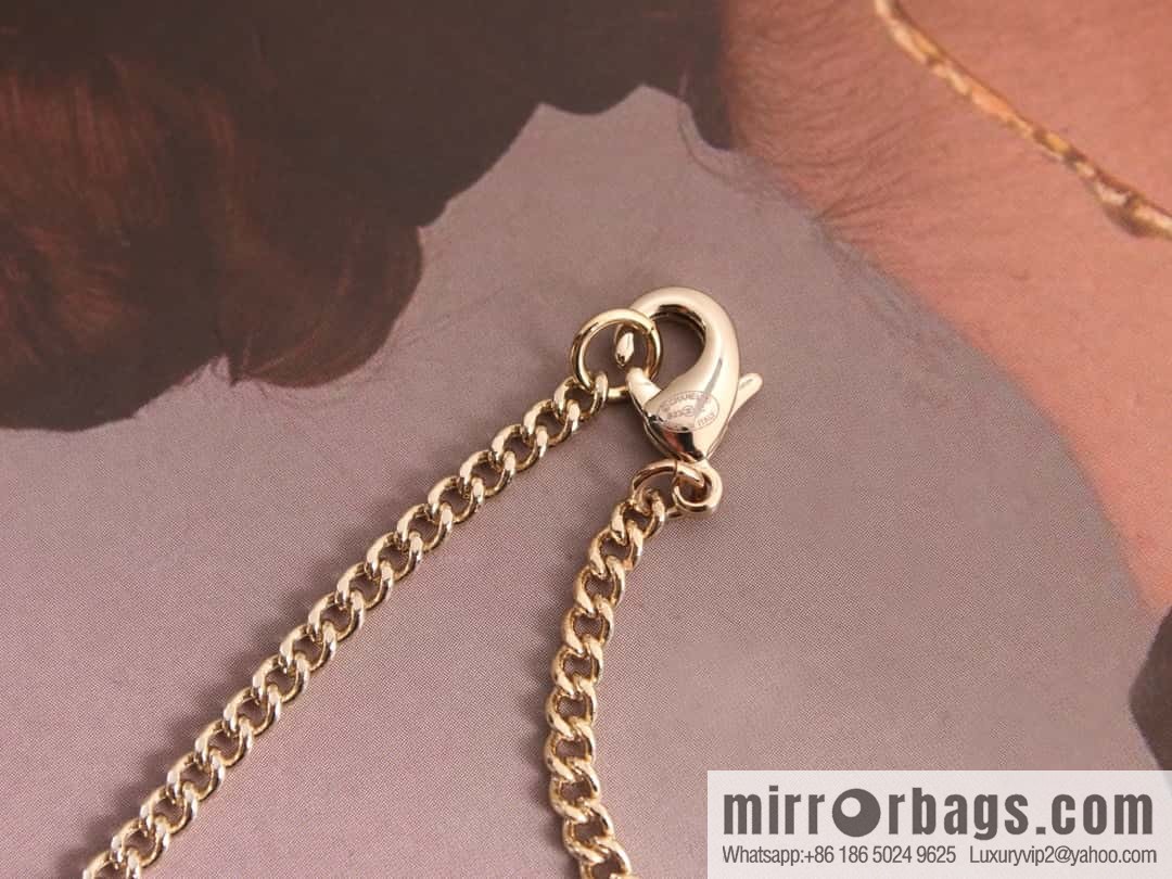 New ☑️ Chanel double c5 character black leather rope long necklace