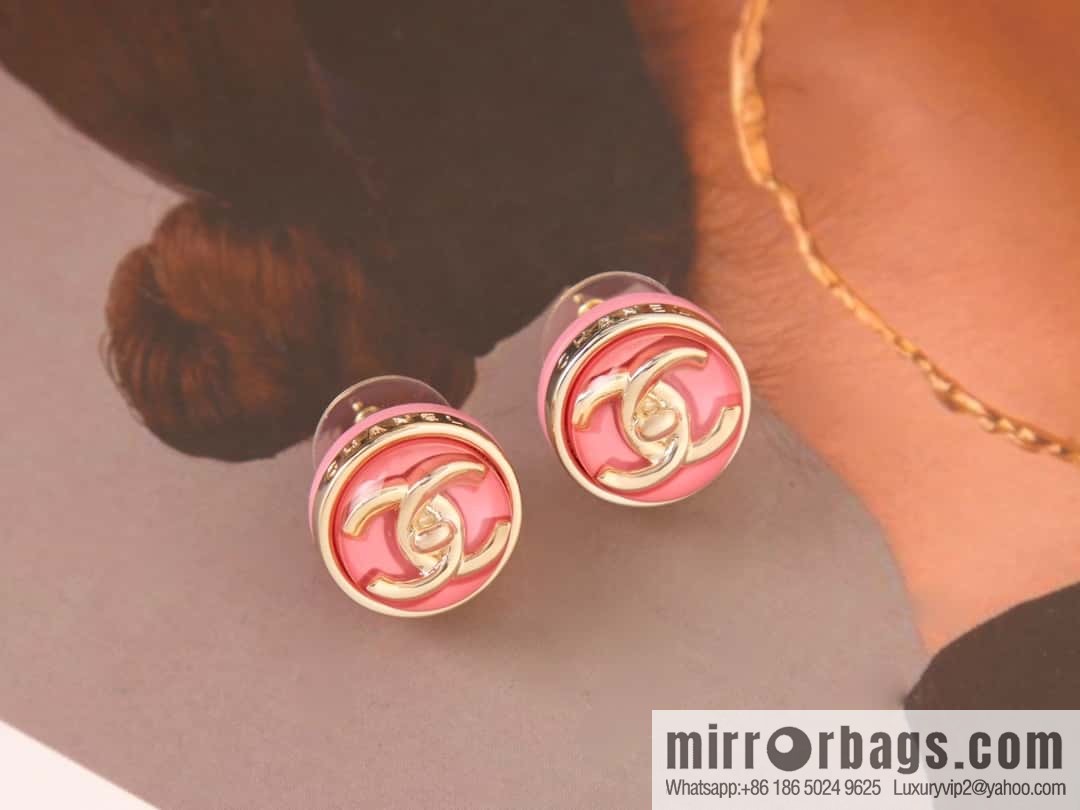New ☑️ Chanel c1 double c round stud earrings