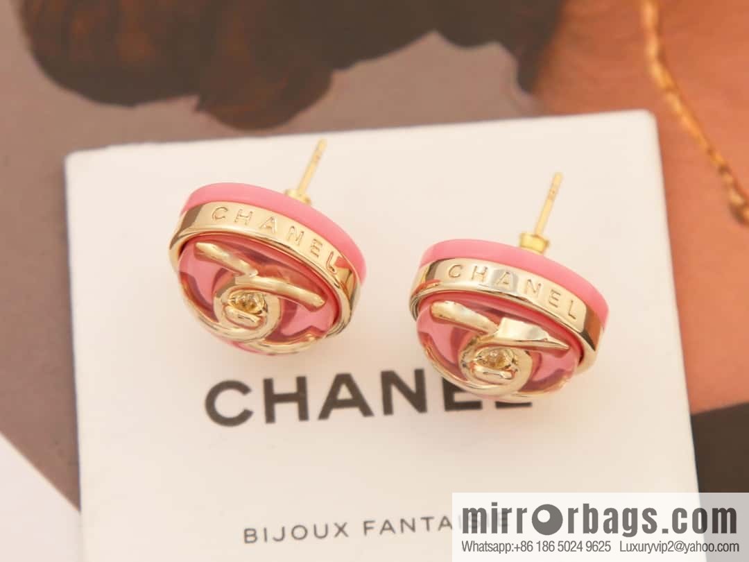 New ☑️ Chanel c1 double c round stud earrings