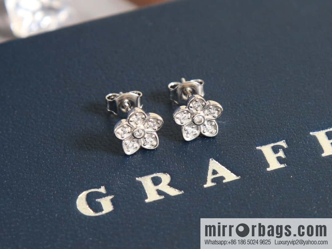 GRAFF Graff full diamond flower earrings