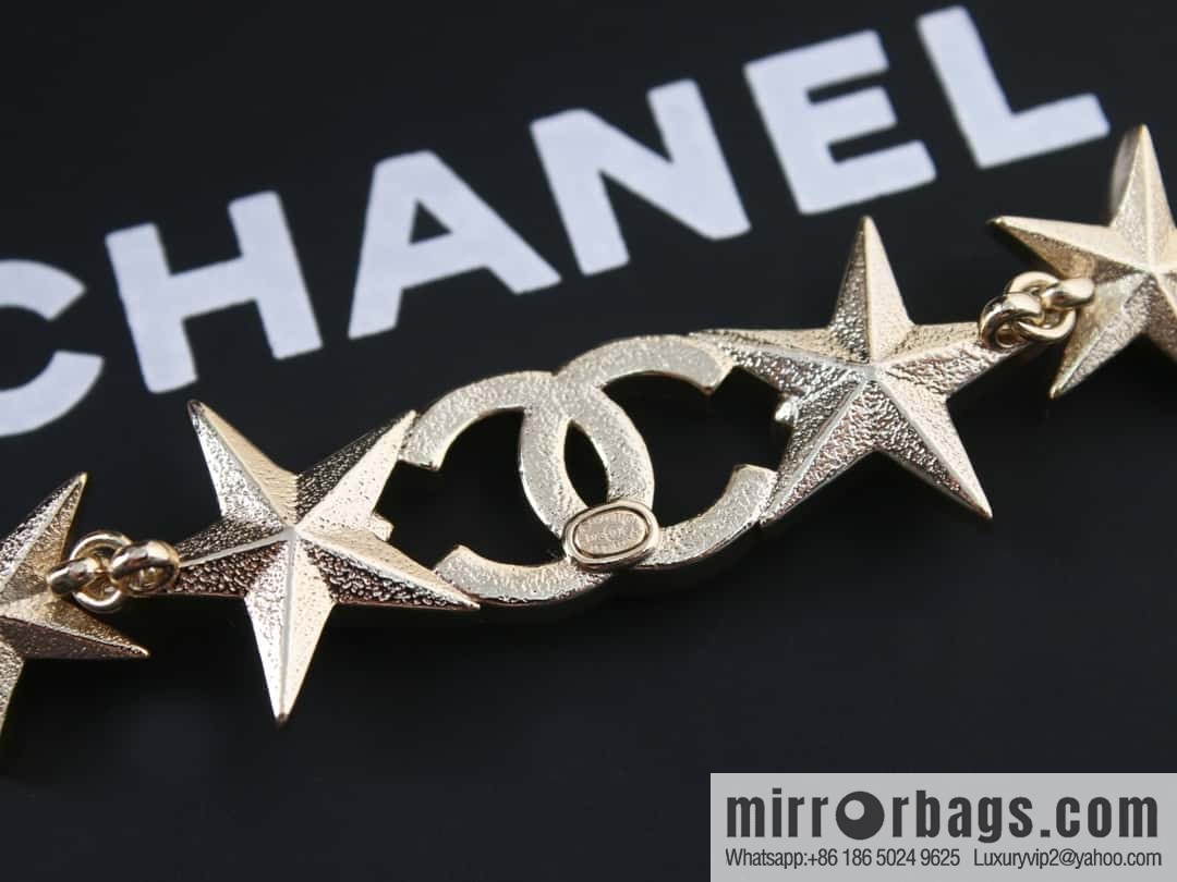 New ☑️ Chanel Double C Pentagram ⭐ Star Pearl Necklace