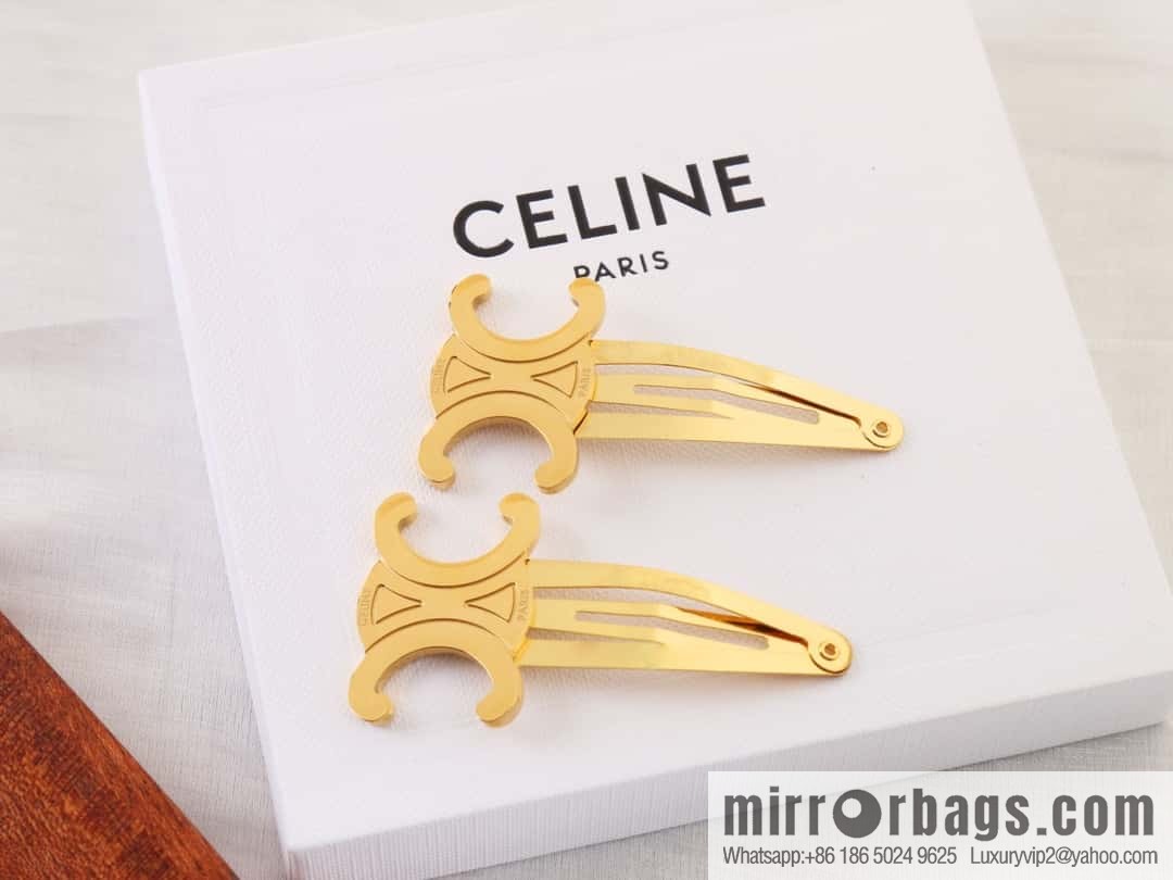 Celine gold silver Arc de Triomphe hairpin hairpin