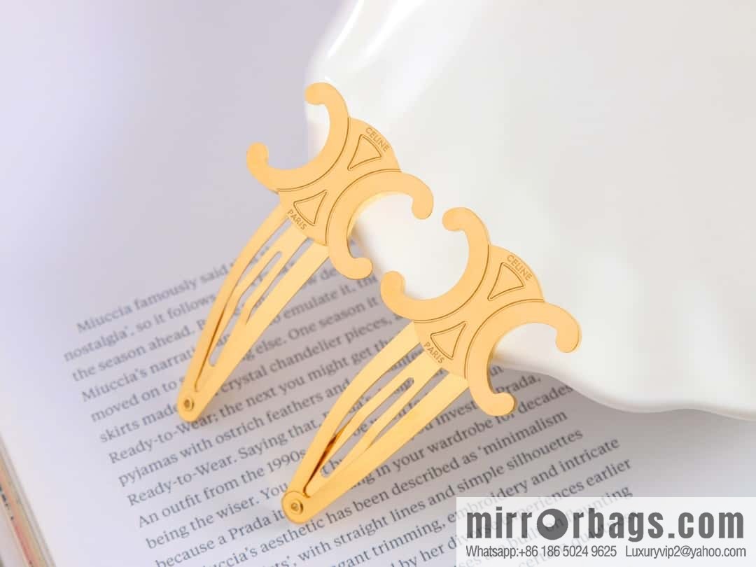 Celine gold silver Arc de Triomphe hairpin hairpin