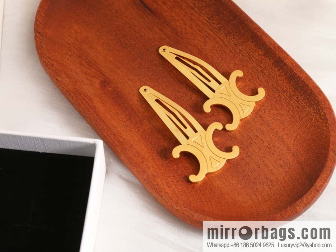 Celine gold silver Arc de Triomphe hairpin hairpin