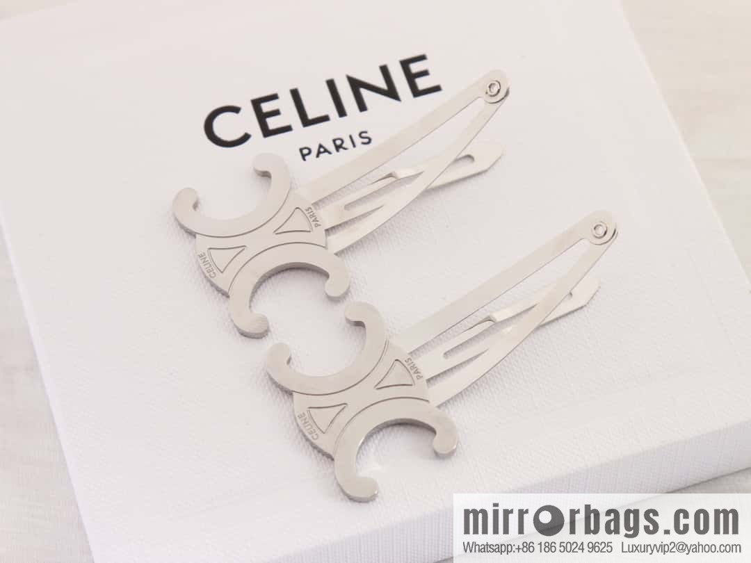 Celine gold silver Arc de Triomphe hairpin hairpin