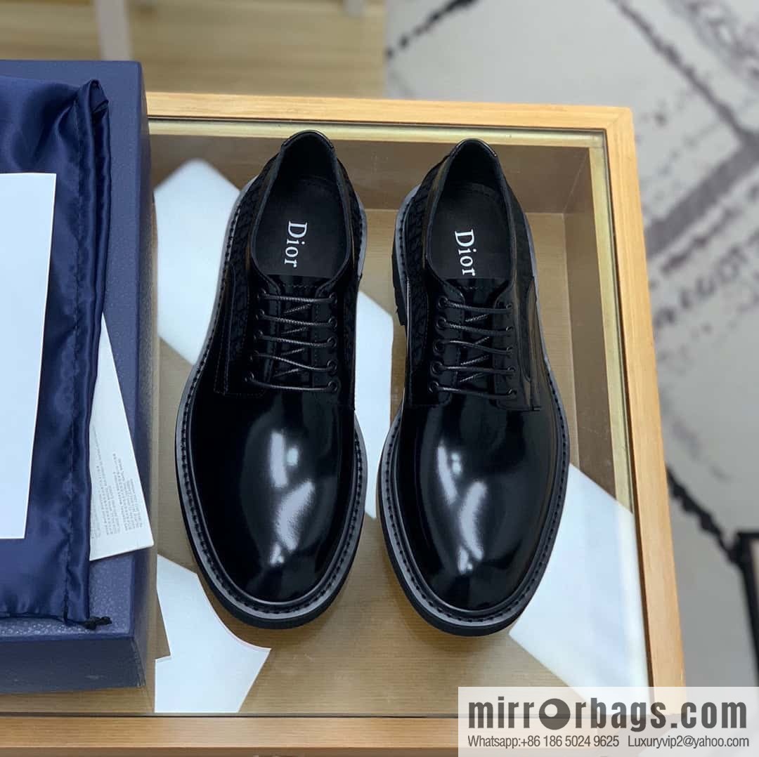 Dior selected leather made men's derby shoes