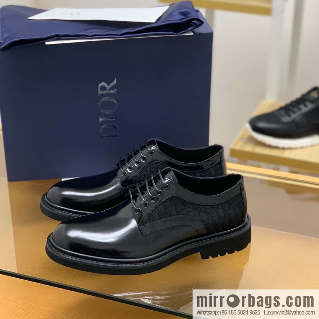 Dior selected leather made men's derby shoes