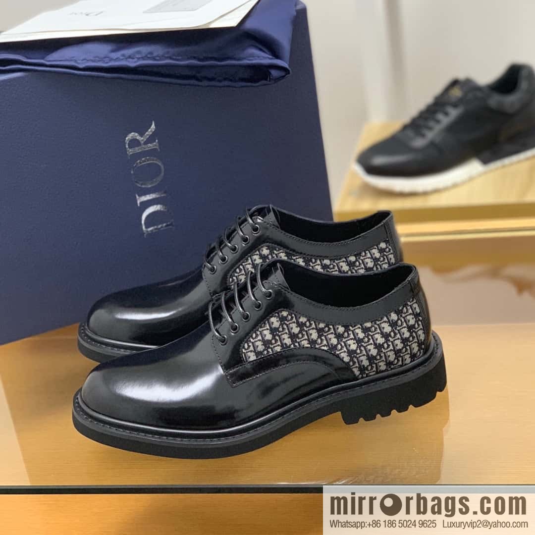 Dior selected leather made men's derby shoes