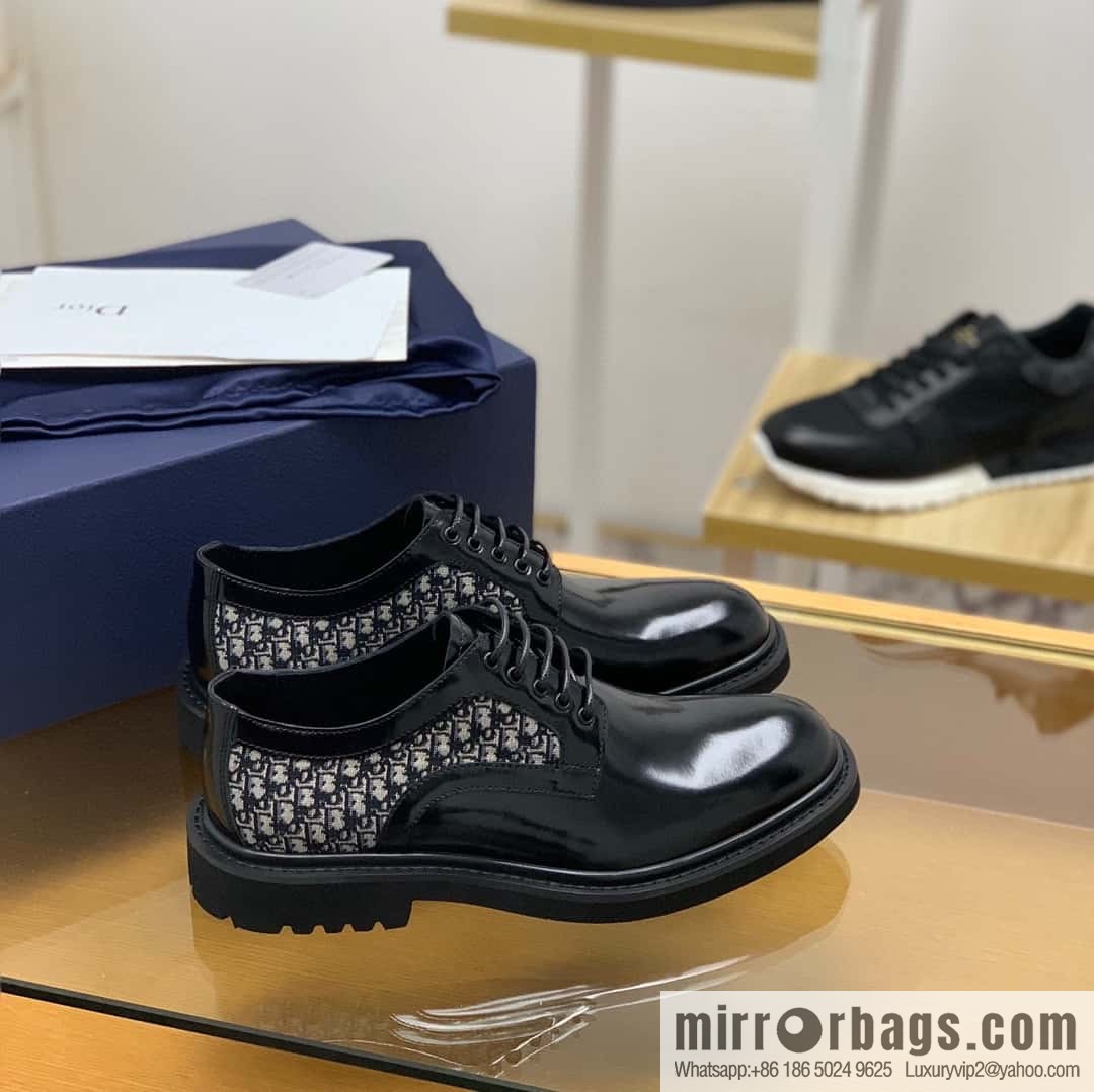 Dior selected leather made men's derby shoes