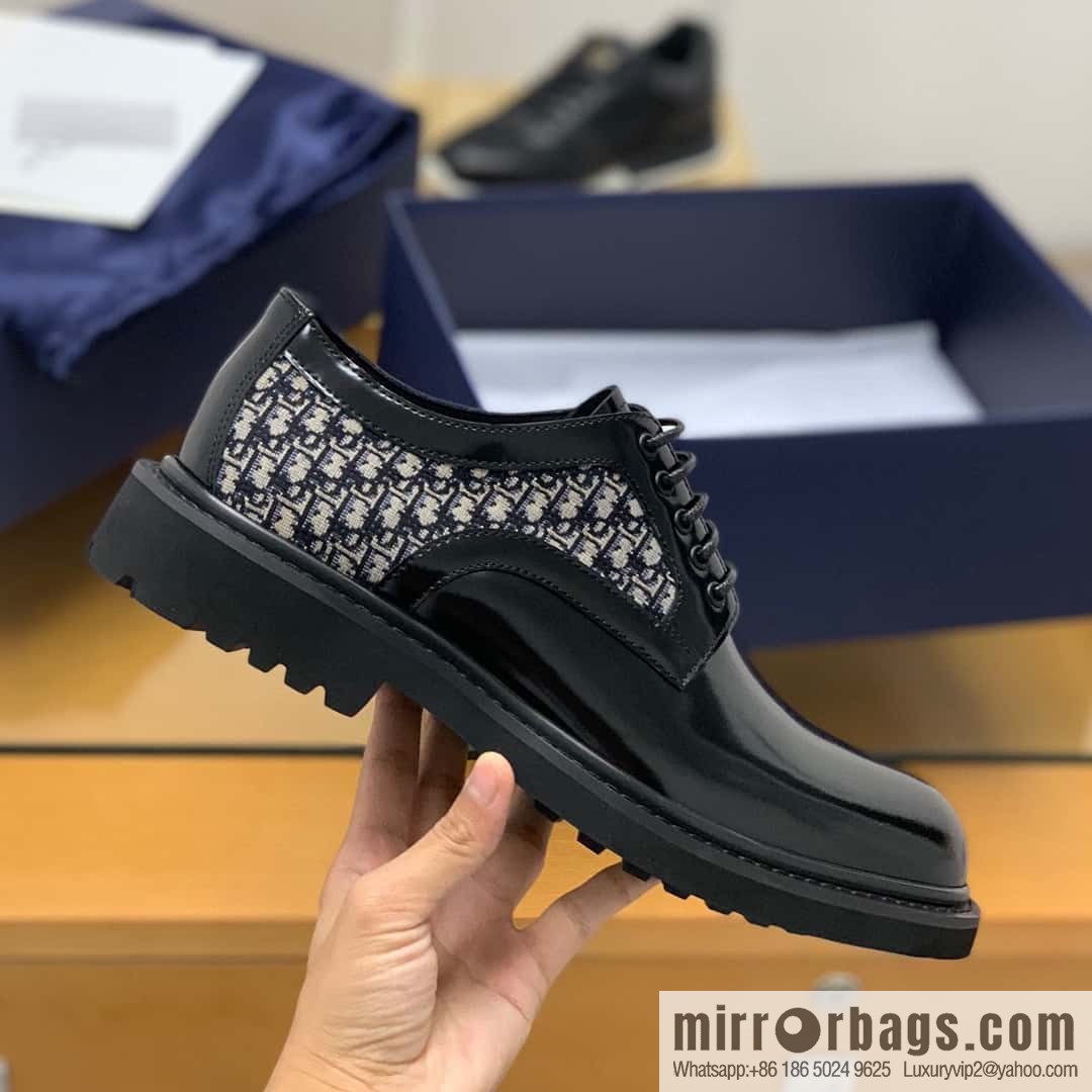 Dior selected leather made men's derby shoes