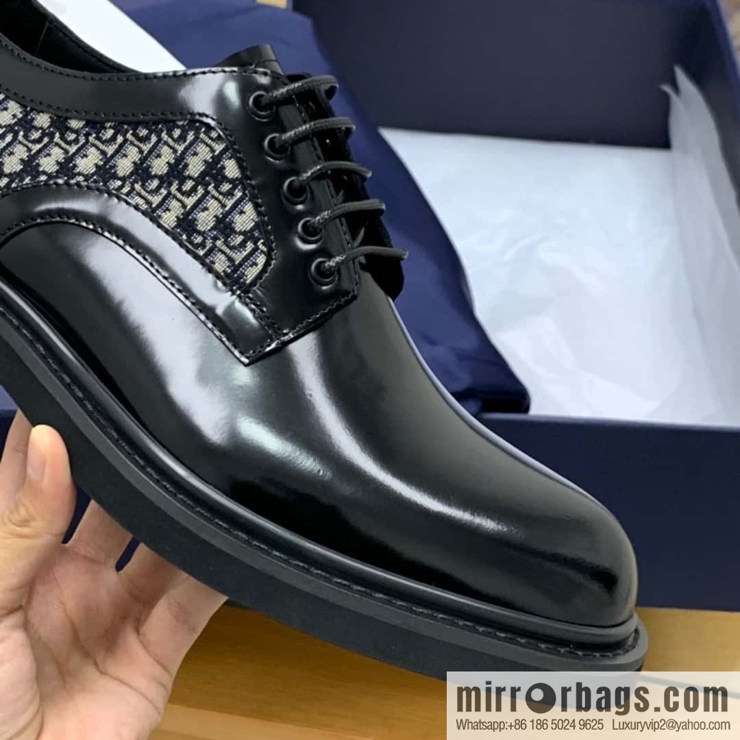 Dior selected leather made men's derby shoes