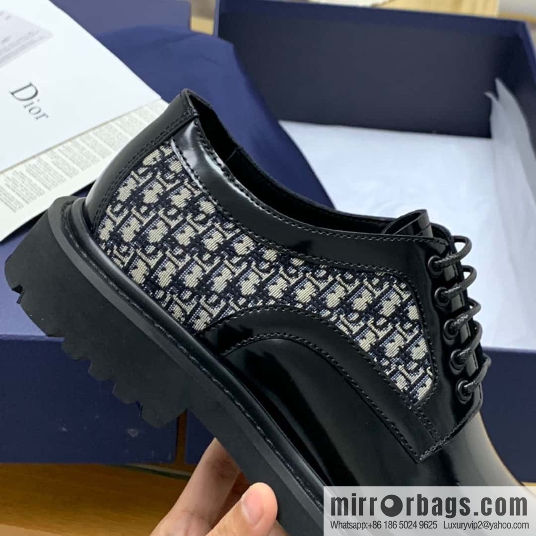 Dior selected leather made men's derby shoes