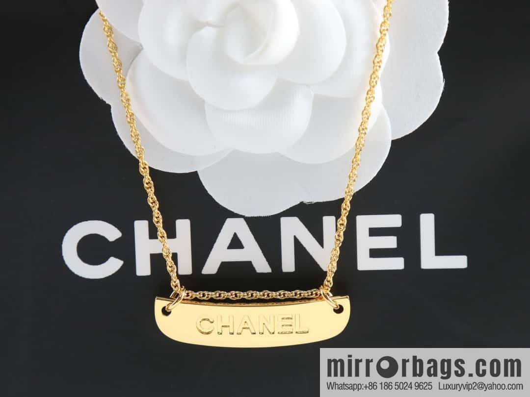 New ☑️ Chanel medieval series gold bar letter necklace