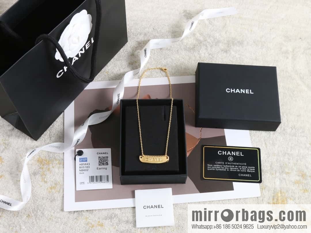 New ☑️ Chanel medieval series gold bar letter necklace