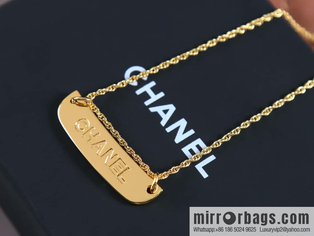 New ☑️ Chanel medieval series gold bar letter necklace