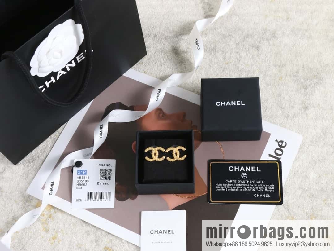 New ☑️ Chanel medieval series gold double c earrings